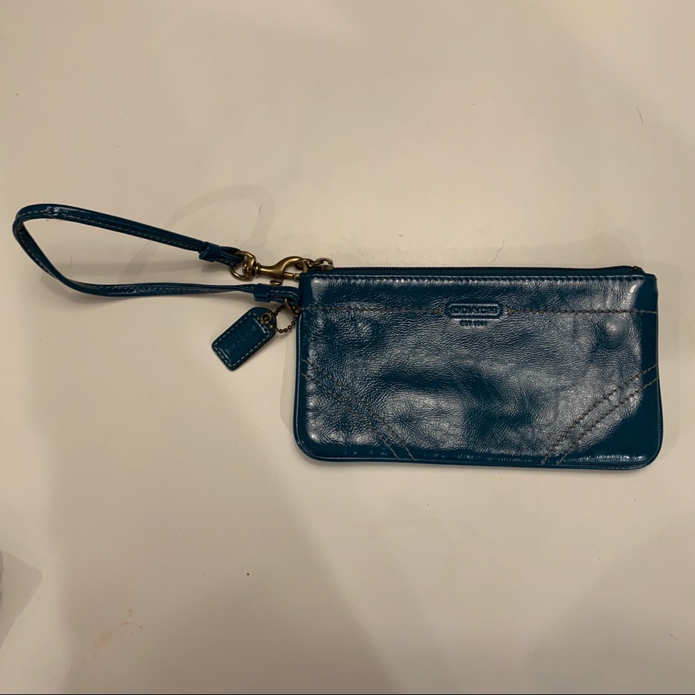 Patent Leather Coach Wristlet